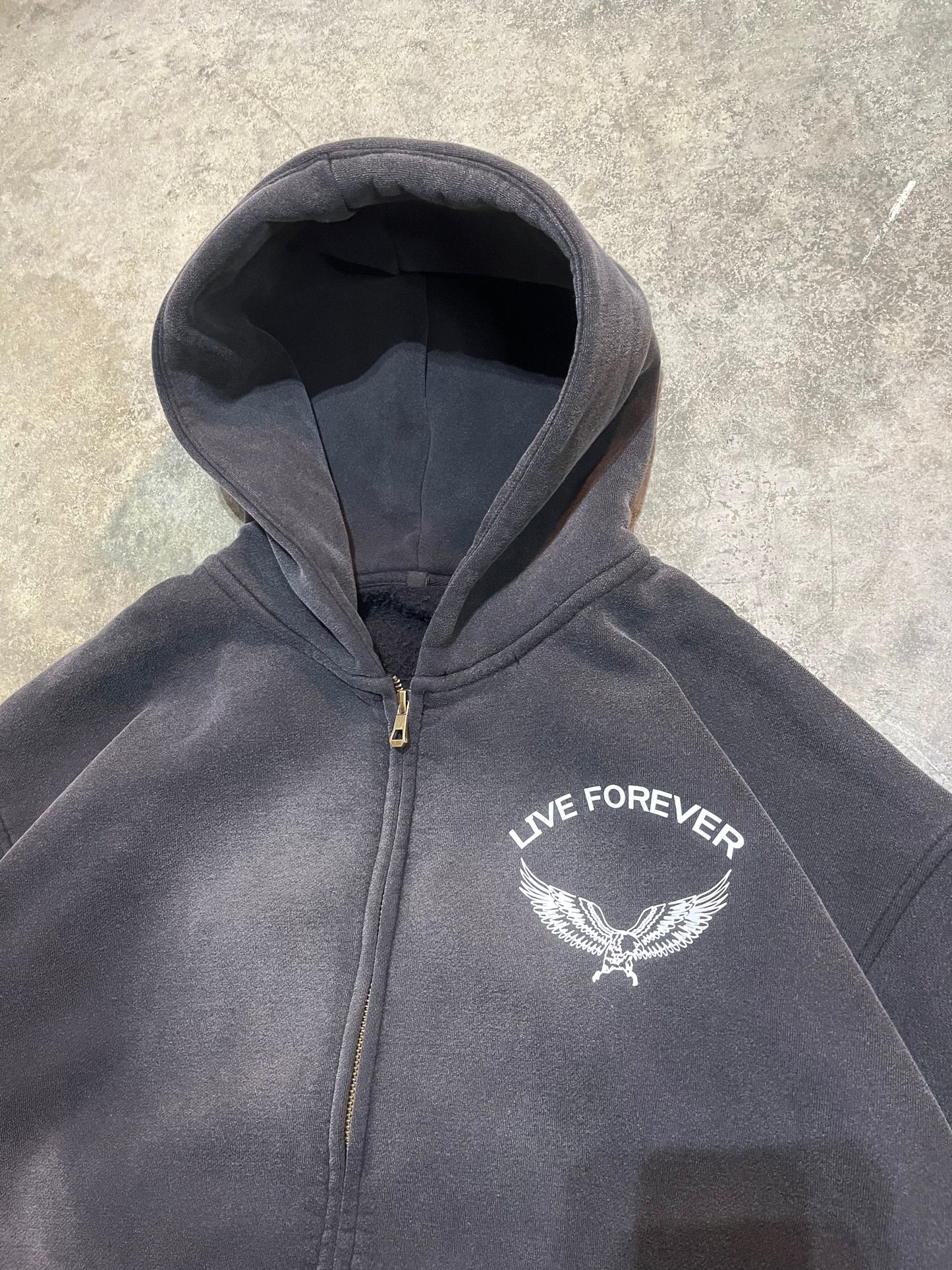 LIVE FOREVER SUNFADED ZIP HOODIE